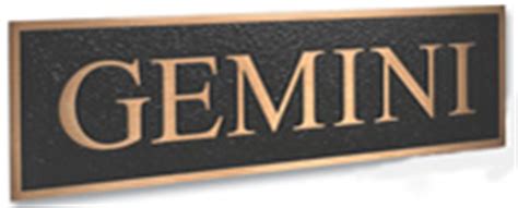 gemini metal signs